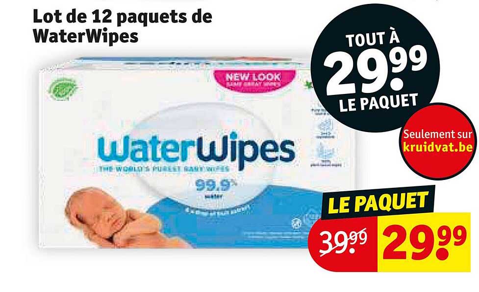 lot de 12 paquets de waterwipes