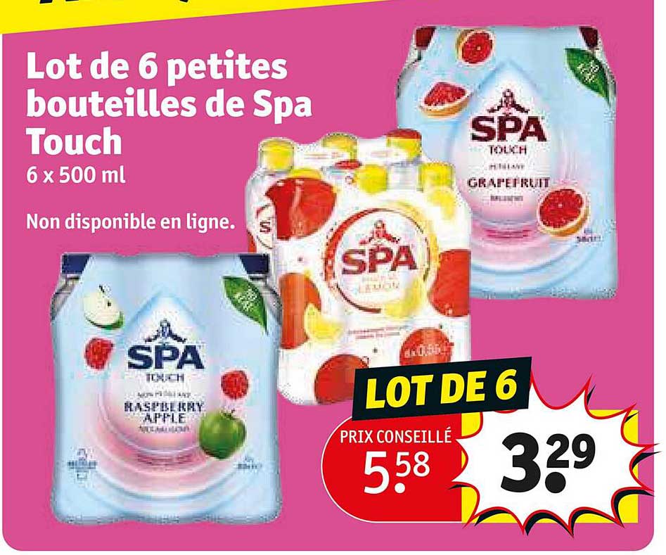 lot de 6 petites bouteilles de spa touch