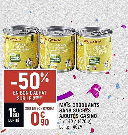 Maïs Croquants Sans Sucres Ajoutés Casino