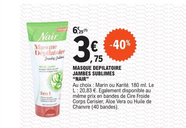 masque dépilatoire jambes sublimes "nair"