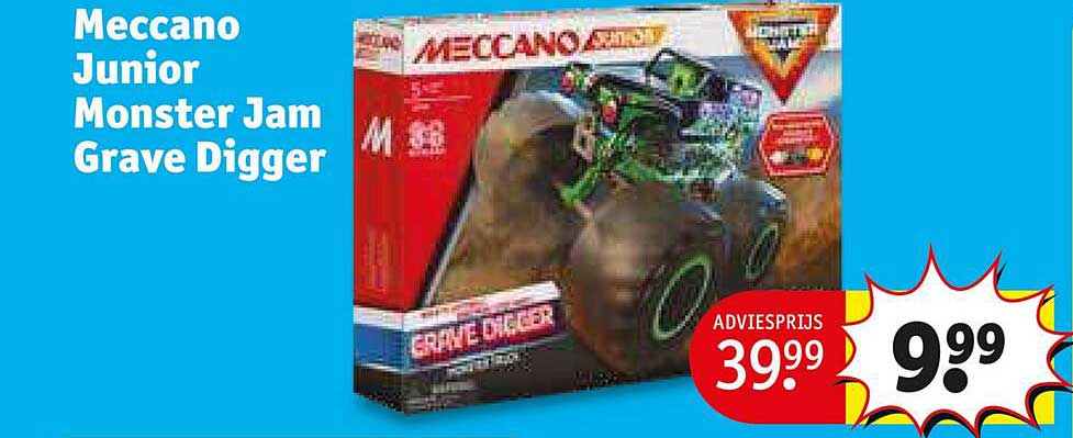 meccano junior monster jam grave digger