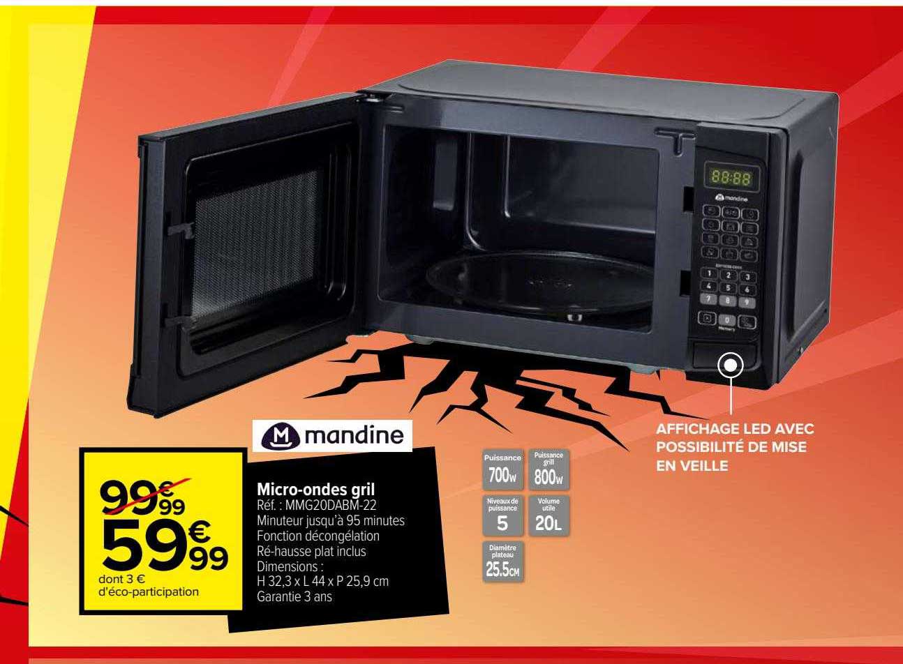 micro-ondes gril mandine