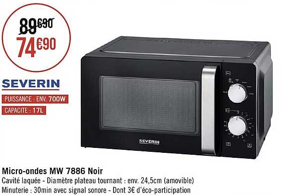 micro-ondes mw 7886 noir severin