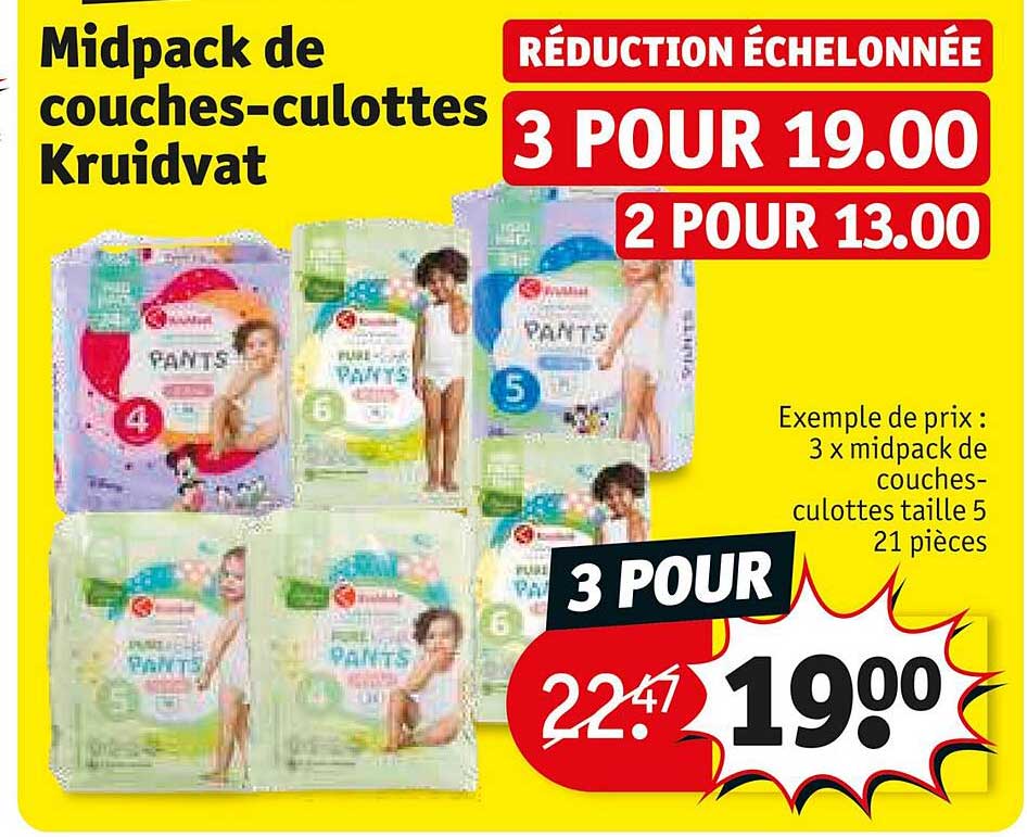 midpack de couches-culottes kruidvat