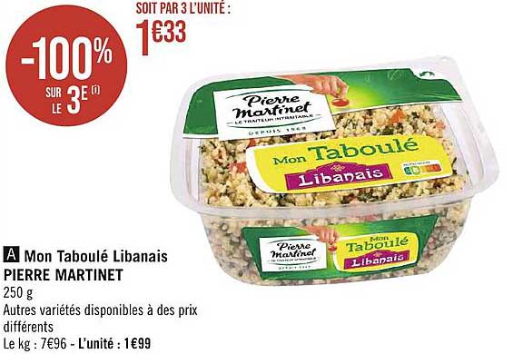 mon taboulé libanais pierre martinet