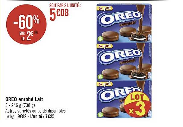 oreo enrobé lait