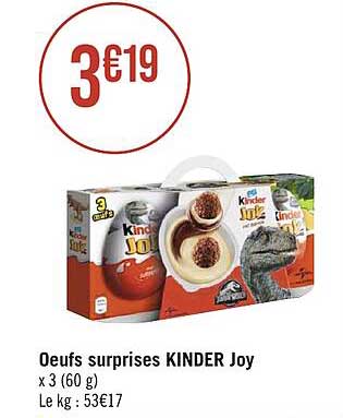 œufs surprises kinder joy
