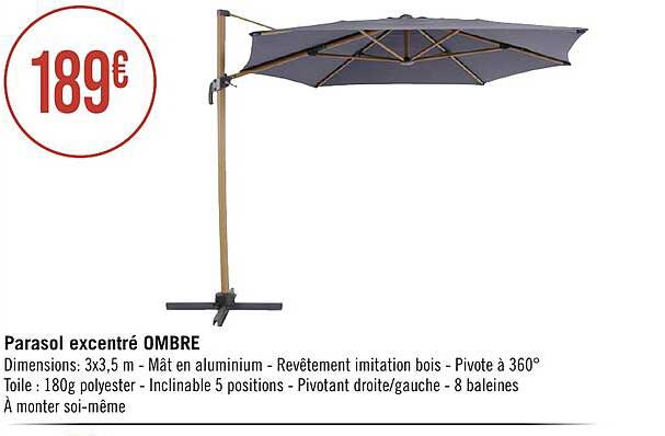 parasol excentré ombre