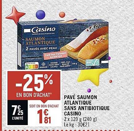 pavé saumon atlantique sans antibiotique casino