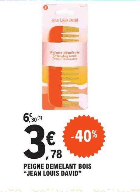 peigne démelant bois "jean louis David"