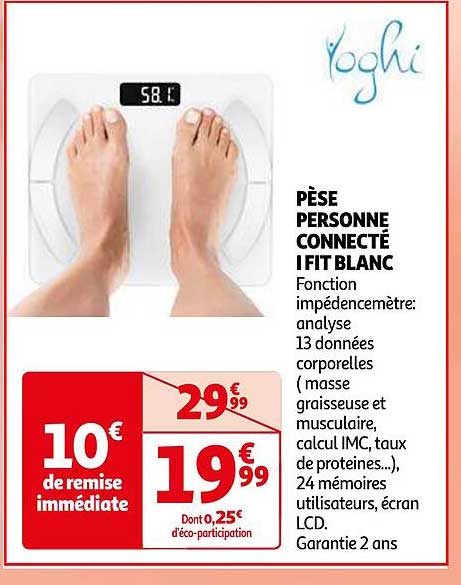 pèse personne connecté i fit blanc