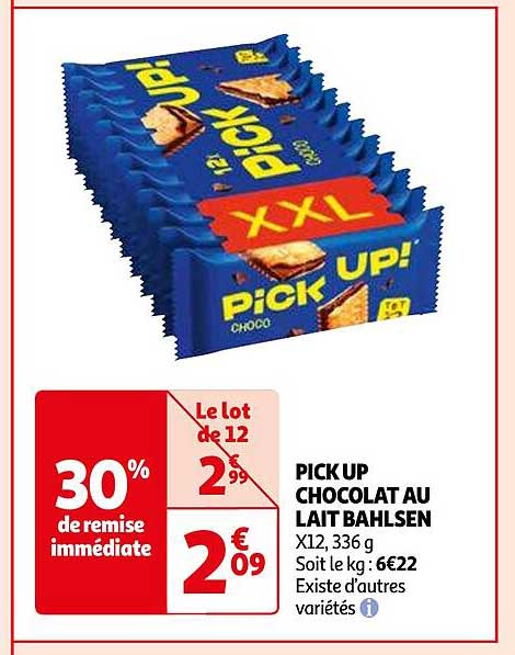 pick up chocolat au lait bahlsen