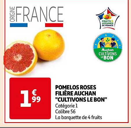 pomelos roses filière auchan "cultivons le bon"