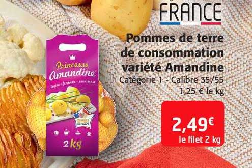 pommes de terre de consommation variété amandine
