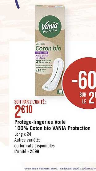 protège-lingeries voile 100% coton bio vania protection