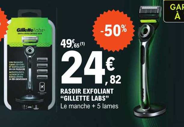 rasoir exfoliant "gillette labs"