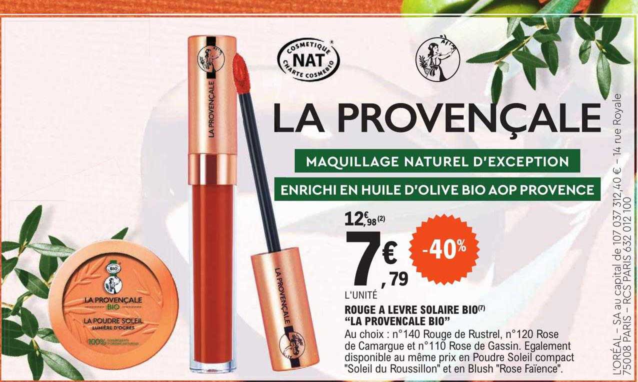 rouge à lèvre solaire bio "la provençale bio"