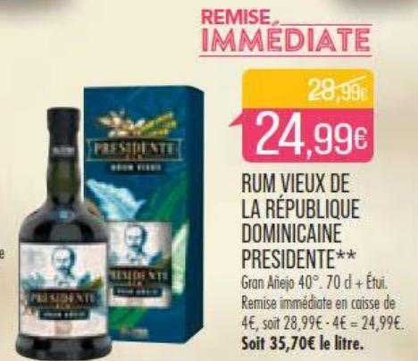rum vieux de la république dominicaine présidente