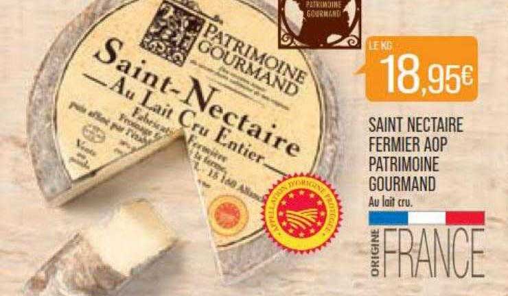 saint nectaire fermier aop patrimoine gourmand