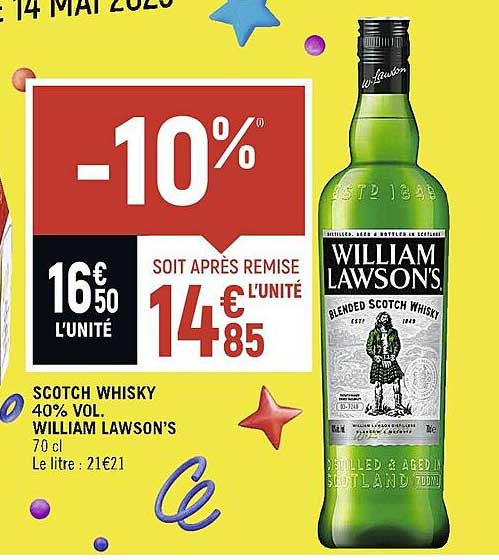 scotch whisky 40% vol. william lawson's