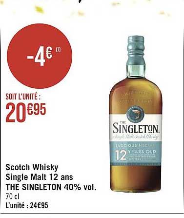 scotch whisky single malt 12 ans the singleton 40% vol.