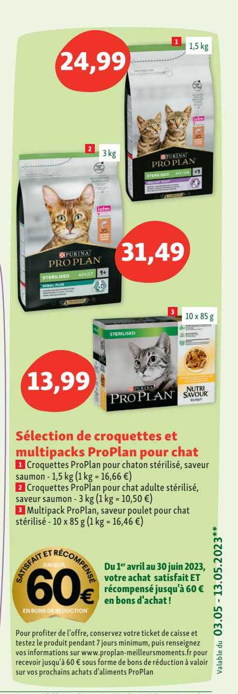 Sélection De Croquettes Et Multipacks Proplan Pour Chat