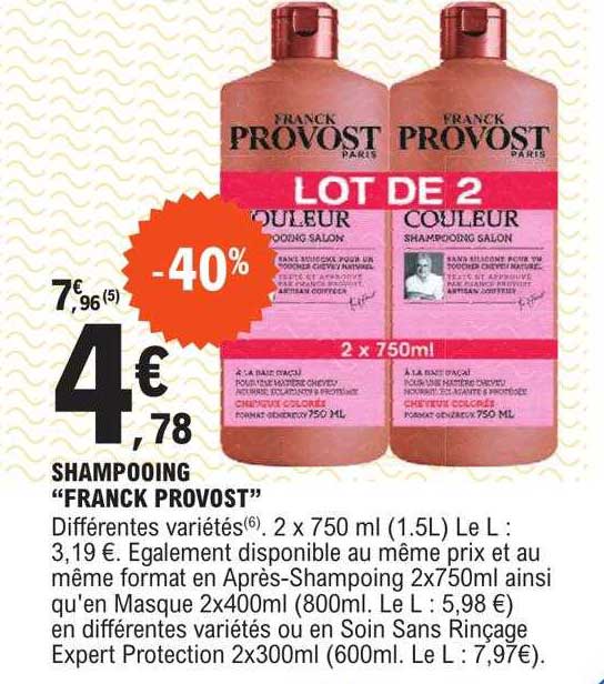 shampooing "franck provost"