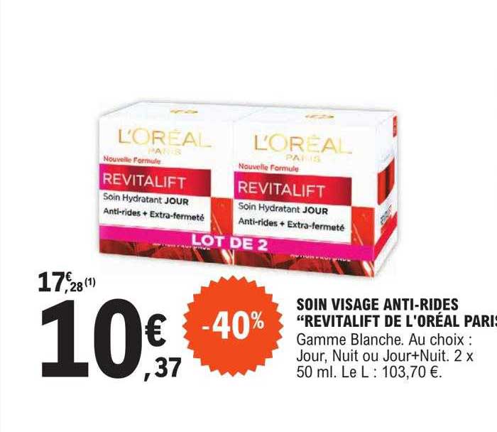 soin visage anti-rides "revitalift de l'oréal paris"