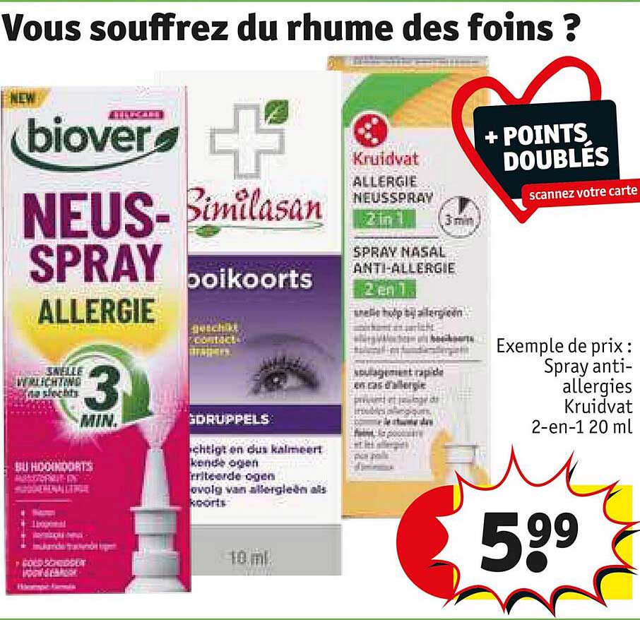 spray anti-allergies kruidvat 2-en-1 20ml