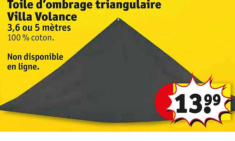 toile d'ombrage triangulaire villa volance