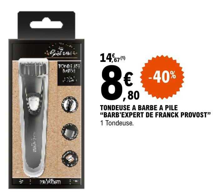 Tondeuse à Barbe à Pile "barb'expert De Franck Provost"