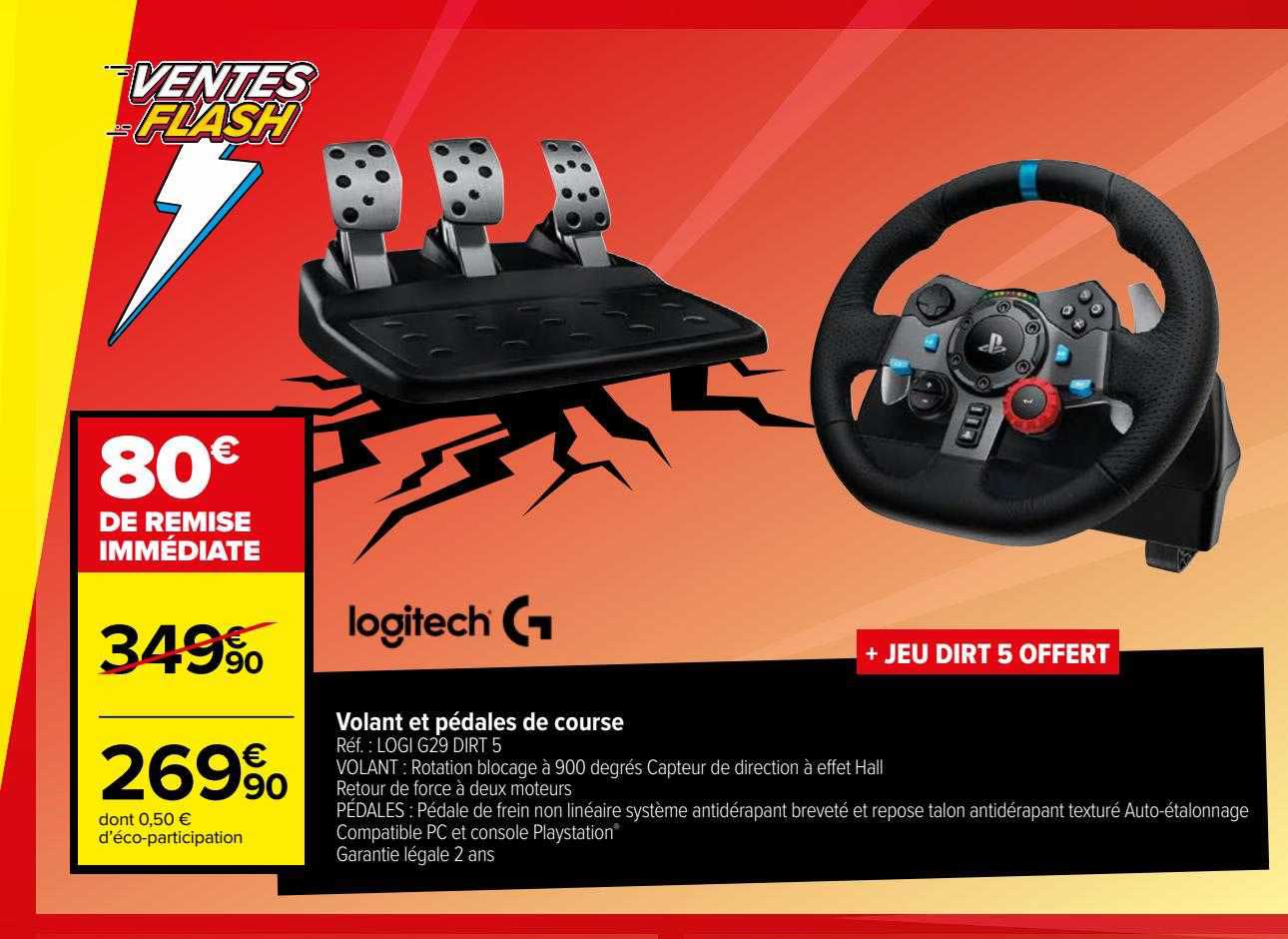volant et pédales de course logitech