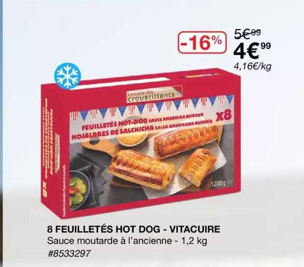 8 feuilletés hot dog vitacuire