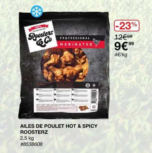 ailes de poulet hot & spicy roosterz