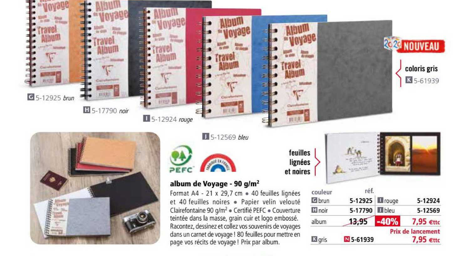 album de voyage 90 g-m2