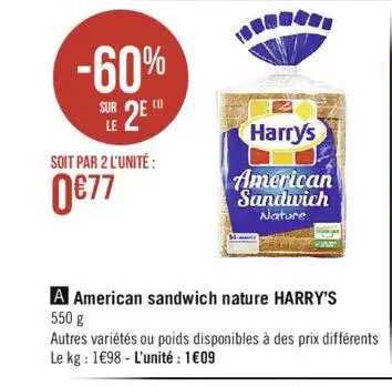 american sandwich nature harry's