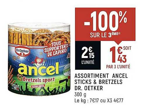 assortiment ancel sticks & bretzels dr. oetker