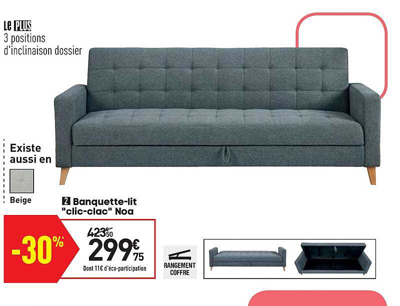 banquette-lit "clic-clac" noa