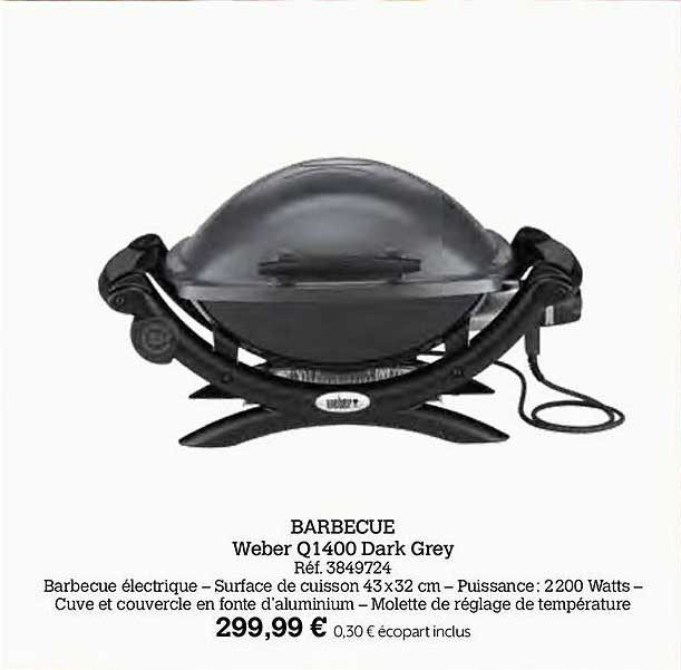 barbecue weber q1400 dark grey