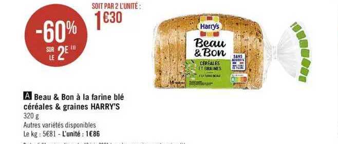 beau & bon à la farine blé céréales & graines harry's