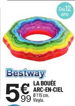 bestway la bouée arc-en-ciel