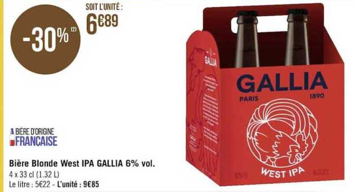 bière blonde west ipa gallia 6% vol.