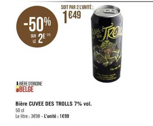 bière cuvée des trolls 7% vol.