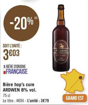 bière hop's cure ardwen 8% vol.