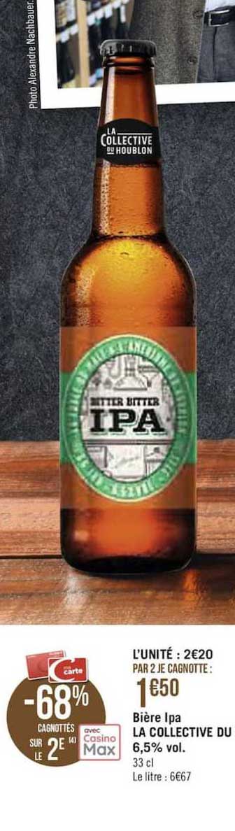 bière ipa la collective du houblon 6,5% vol.