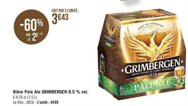 bière pale ale grimbergen 8.5% vol.