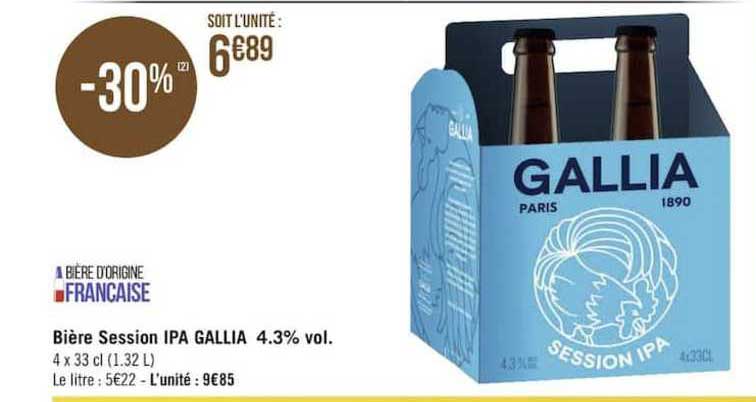 bière session ipa gallia 4.3% vol.