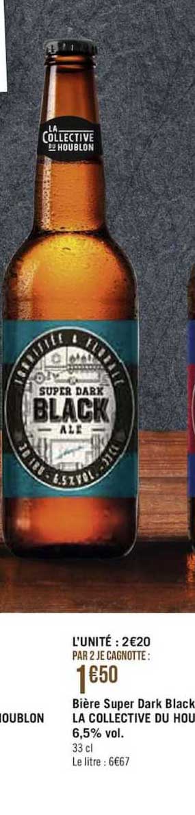 bière super dark black la collective du houblon 6,5% vol.