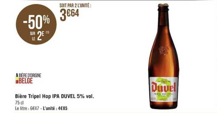 bière tripel hop ipa duvel 5% vol.