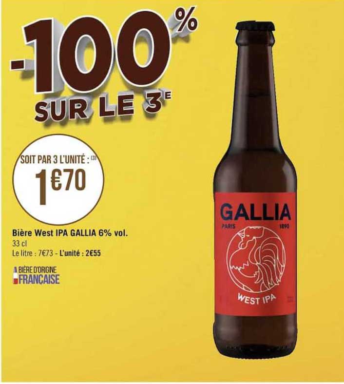 bière west ipa gallia 6% vol.